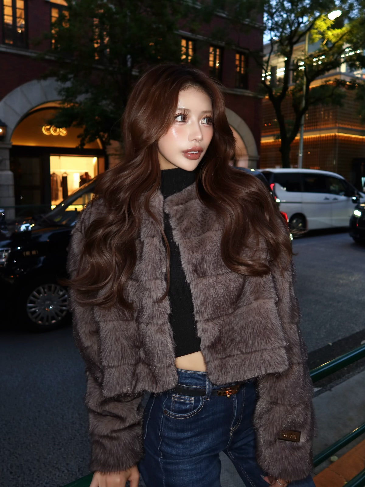 【予約】Premium eco fur switching coat(10月上旬〜11月中旬発送予定)