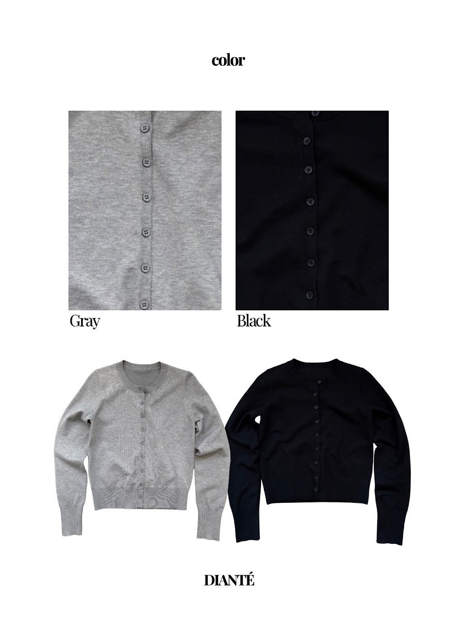Crewneck cardigan/tops
