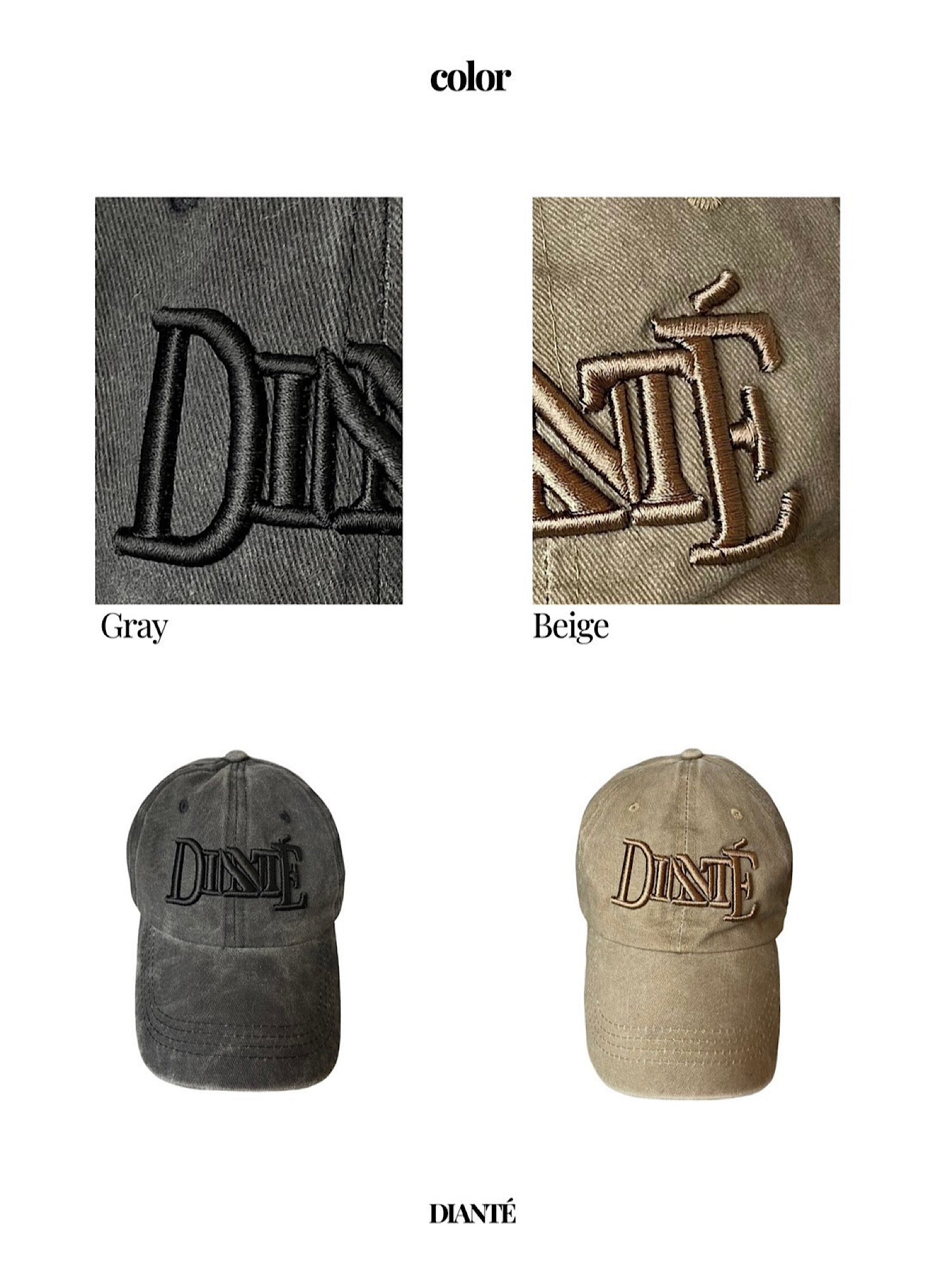 【予約】Embroidery logo vintage cap(4月上旬〜中旬発送予定)