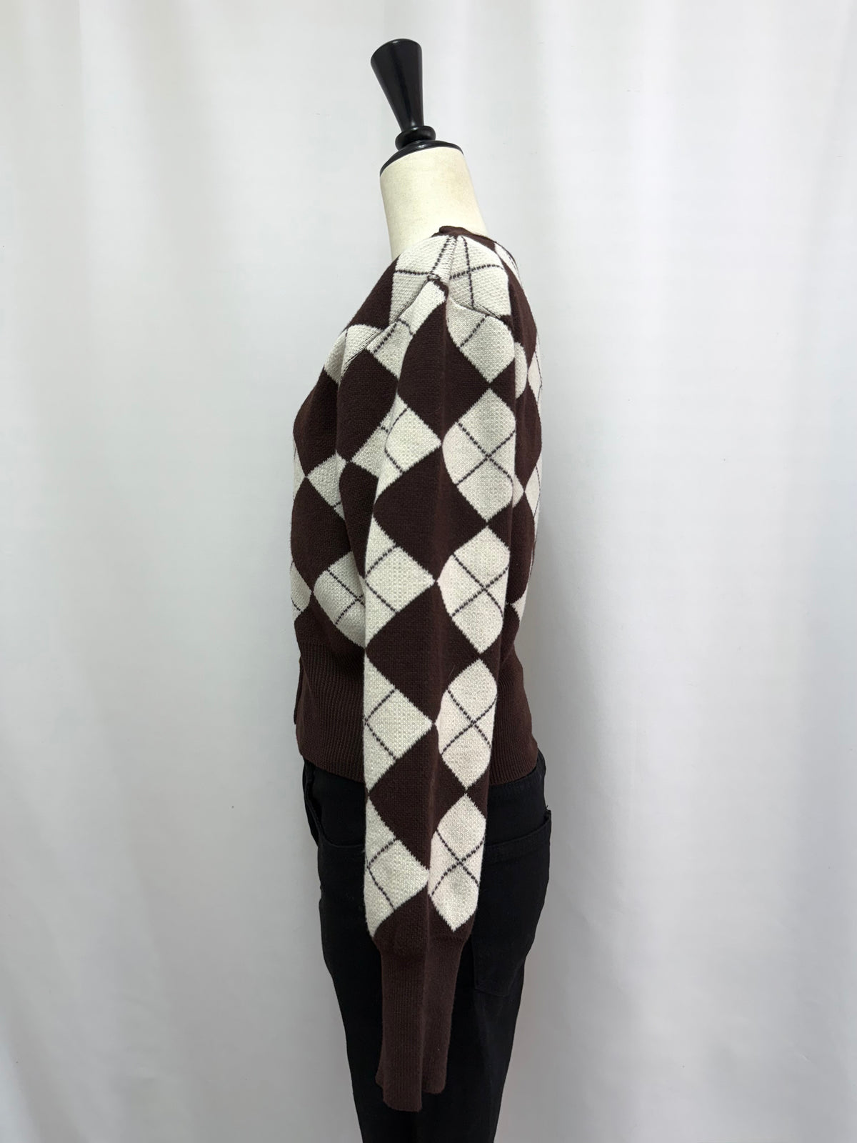 【予約】Argyle short cardigan(10月下旬〜11月上旬発送予定)
