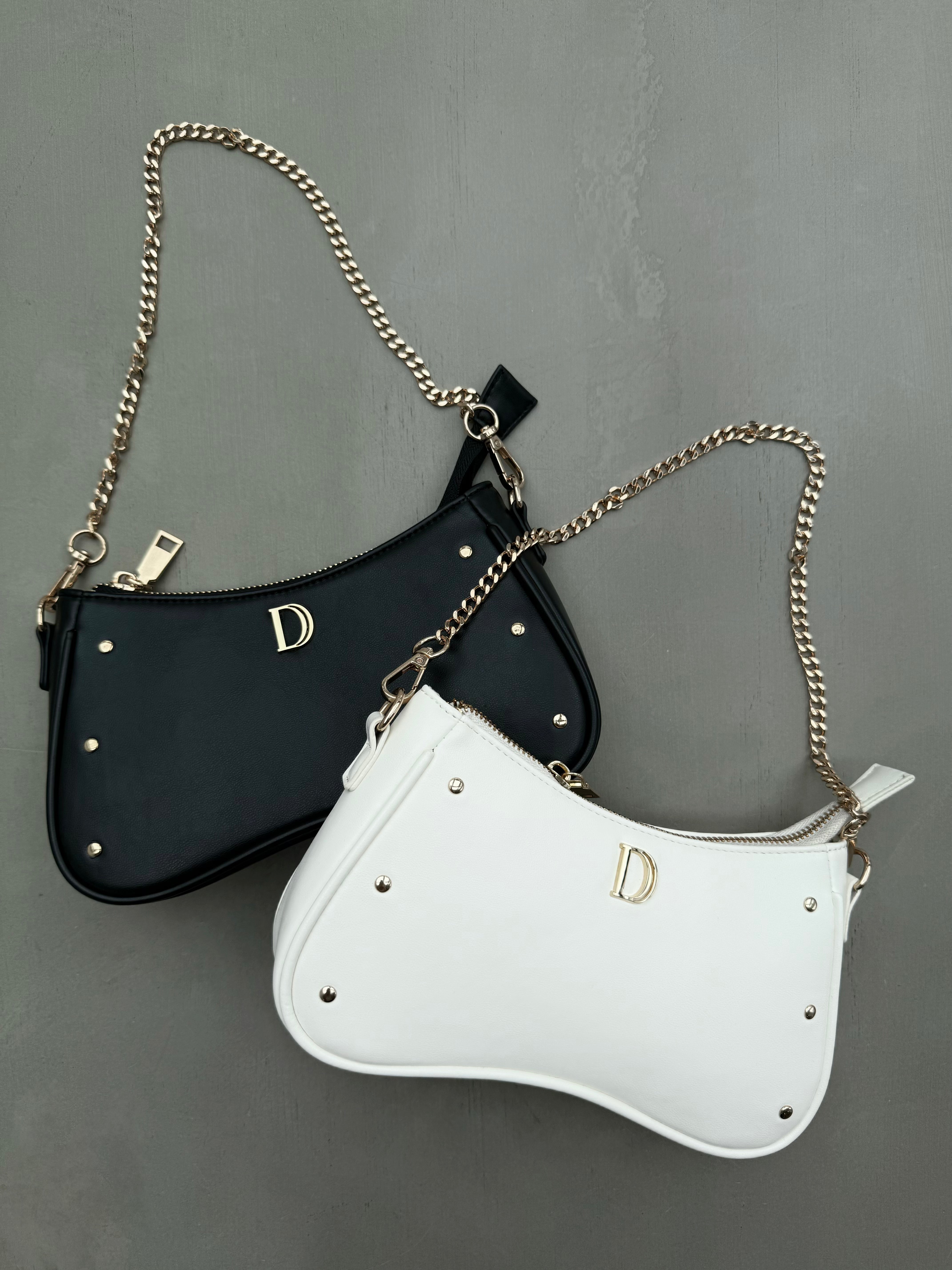 Studs eco leather shoulder bag