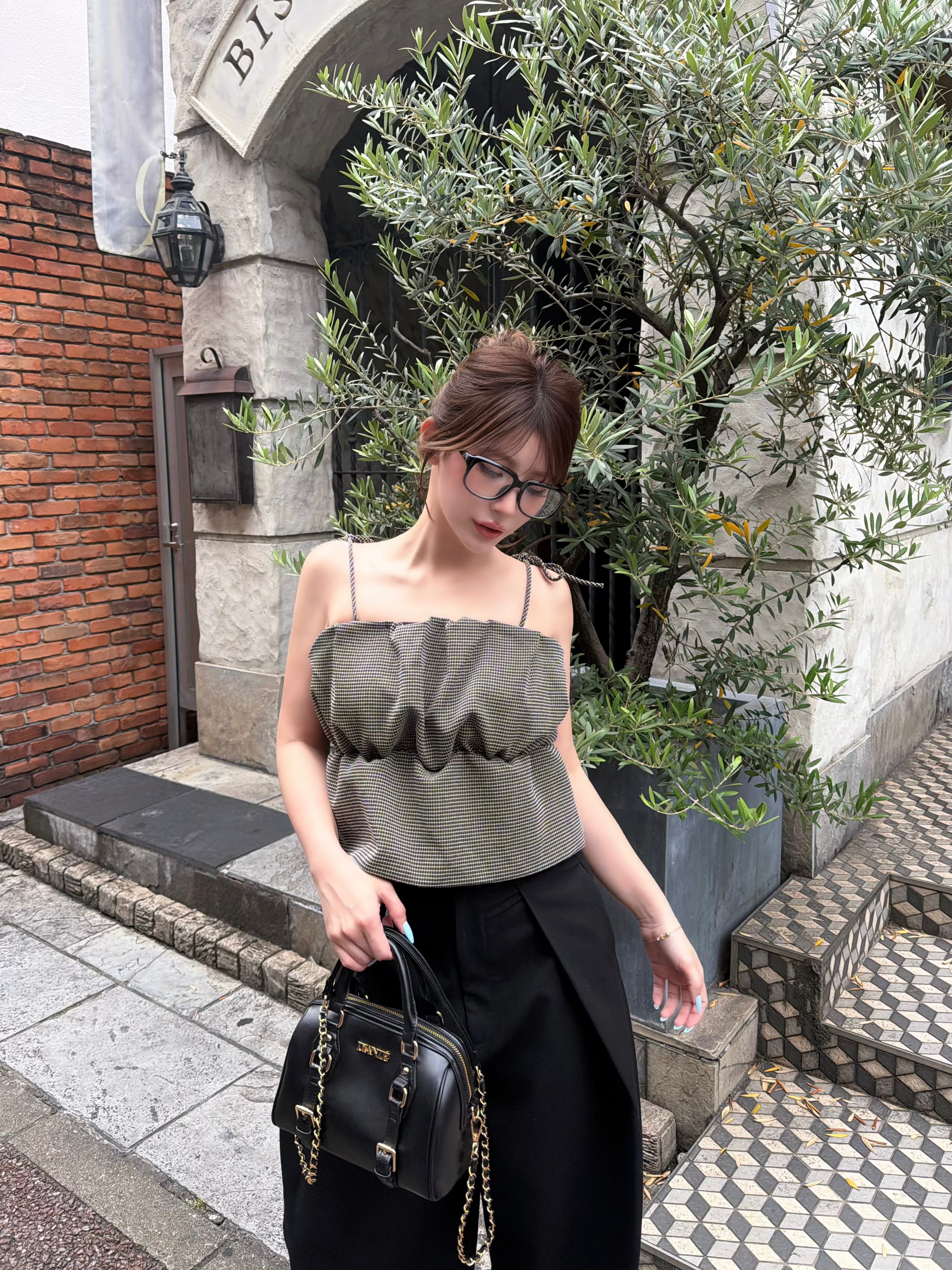 【予約】Chain belted boston bag(8月上旬発送予定)