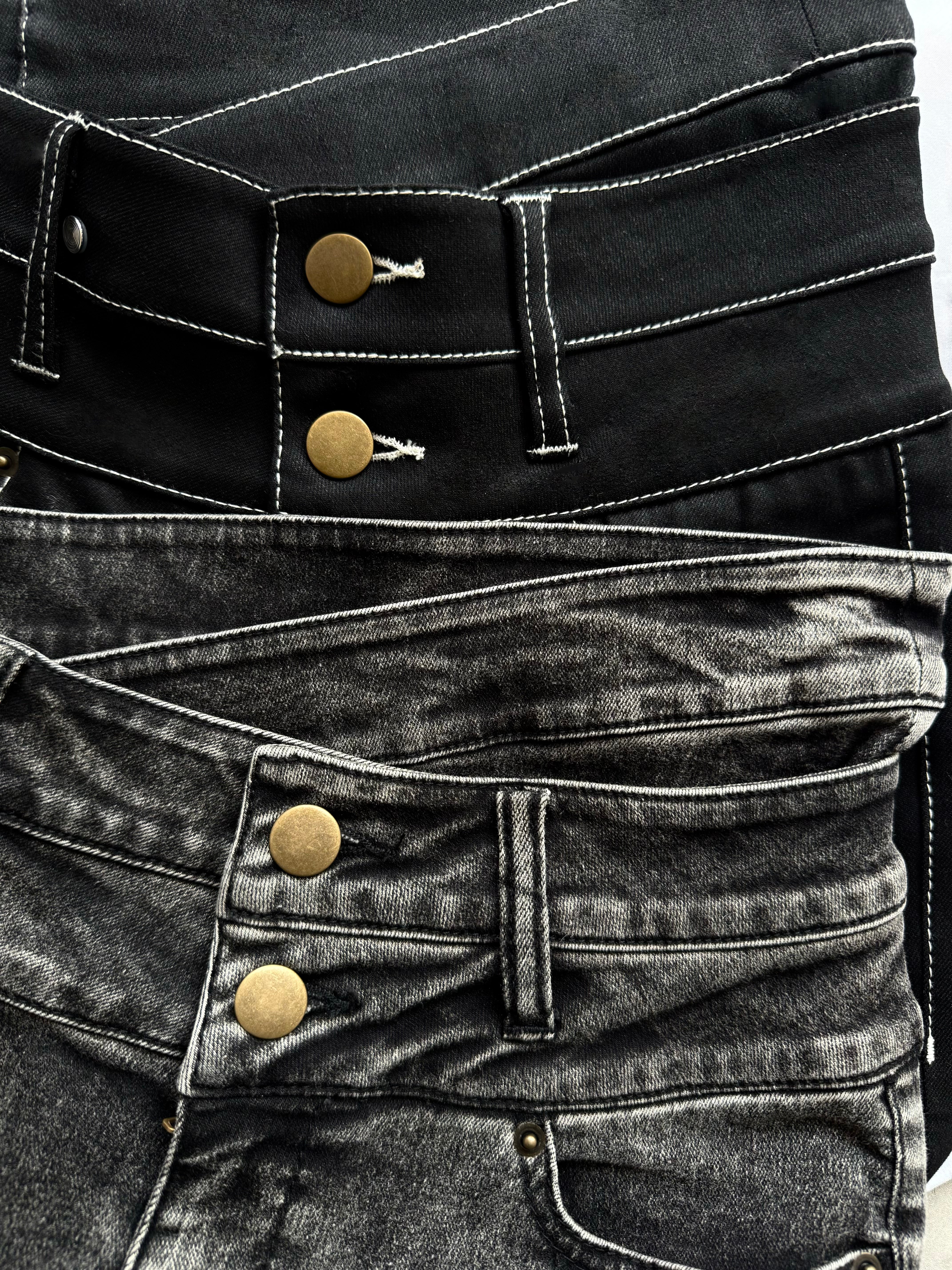 【予約】High waist layered skinny denim(4月上旬〜中旬発送予定)