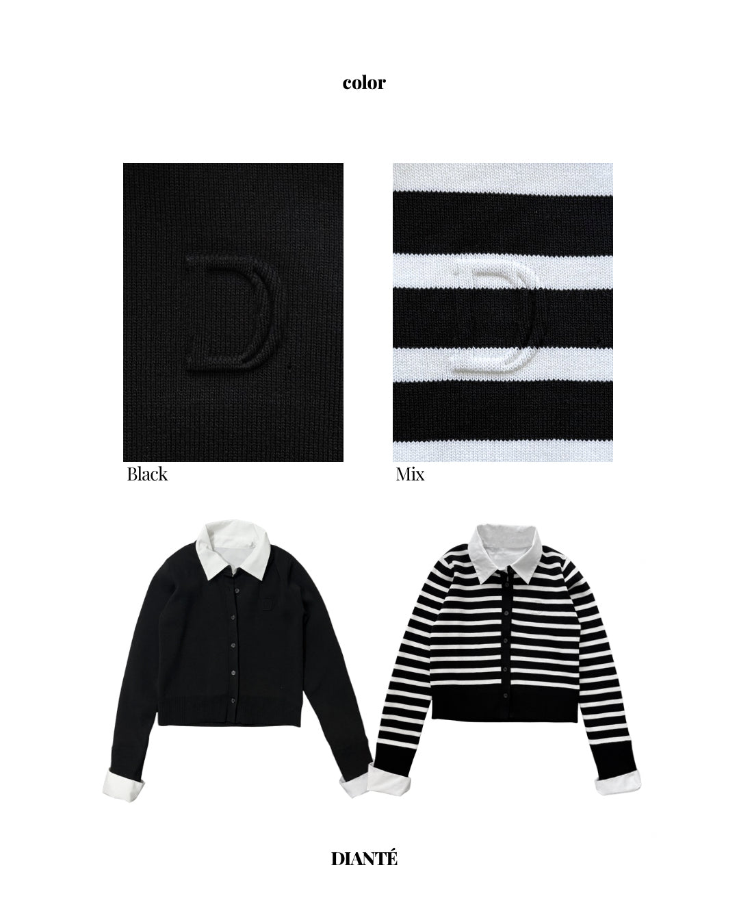 【予約】Shirts layered cardigan tops(SETUP着用可)(BLK 5月下旬発送予定)