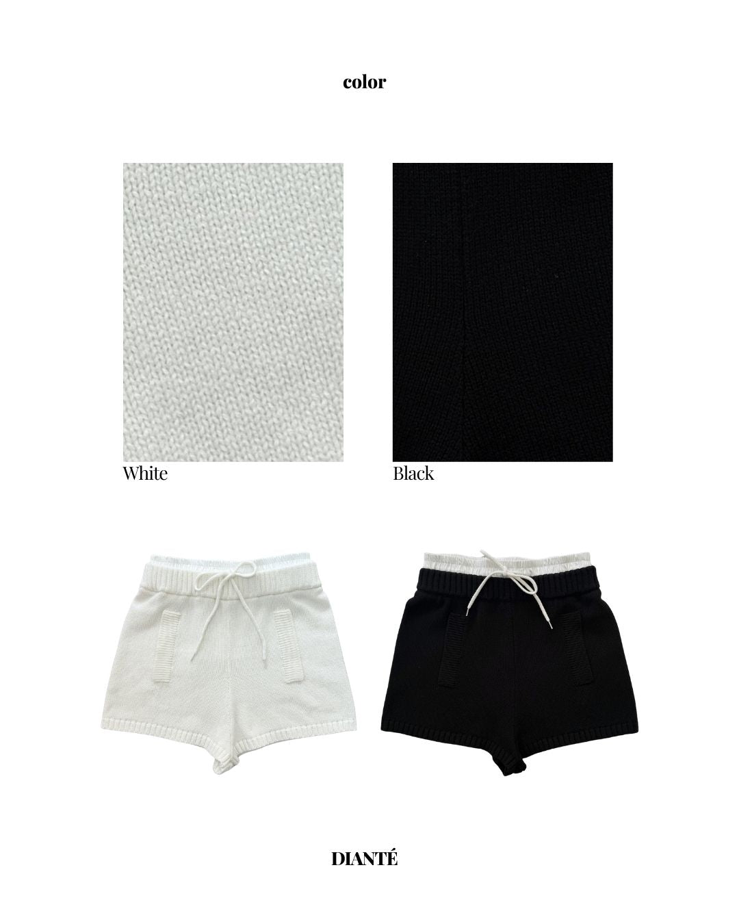 Waist layered knit shorts(SETUP着用可)