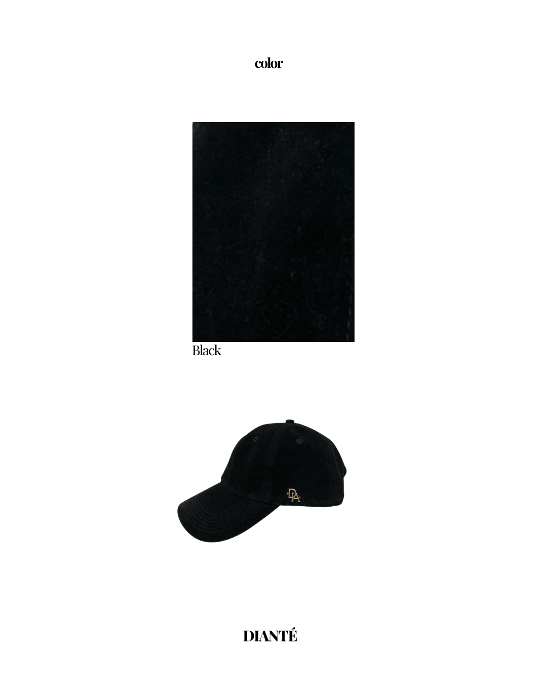 【予約】DIA logo suede cap(1月下旬〜2月上旬発送予定)