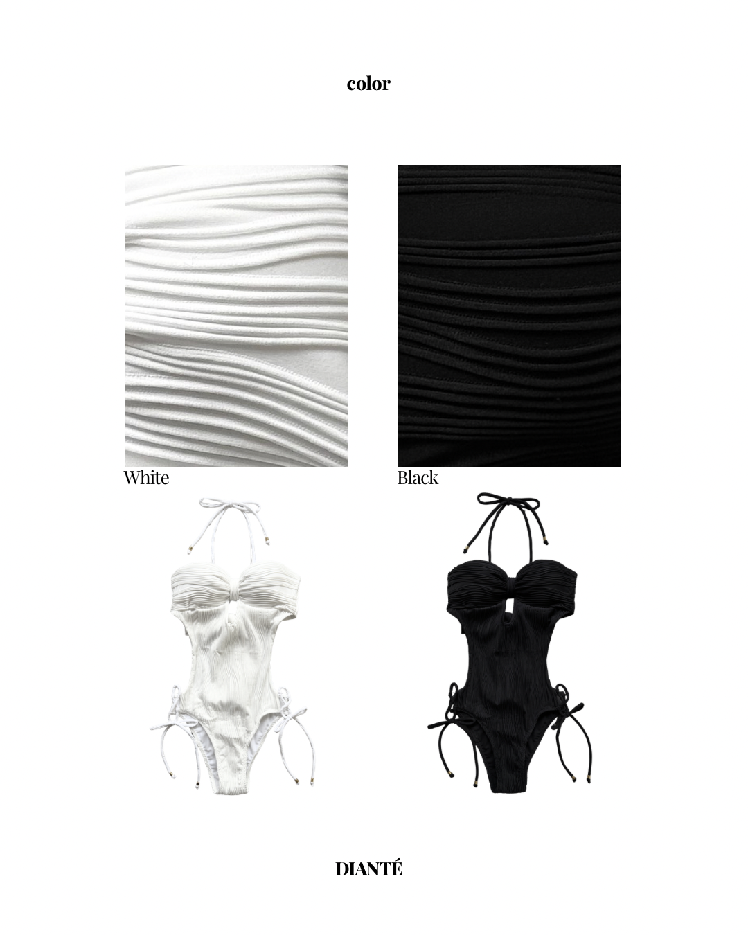 Random pleats swim one-piece | DIANTÉ (ディアンテ)公式通販サイト