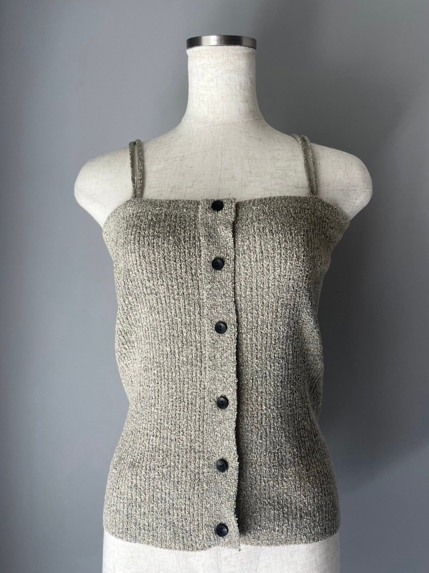 Bouclé knit bustier