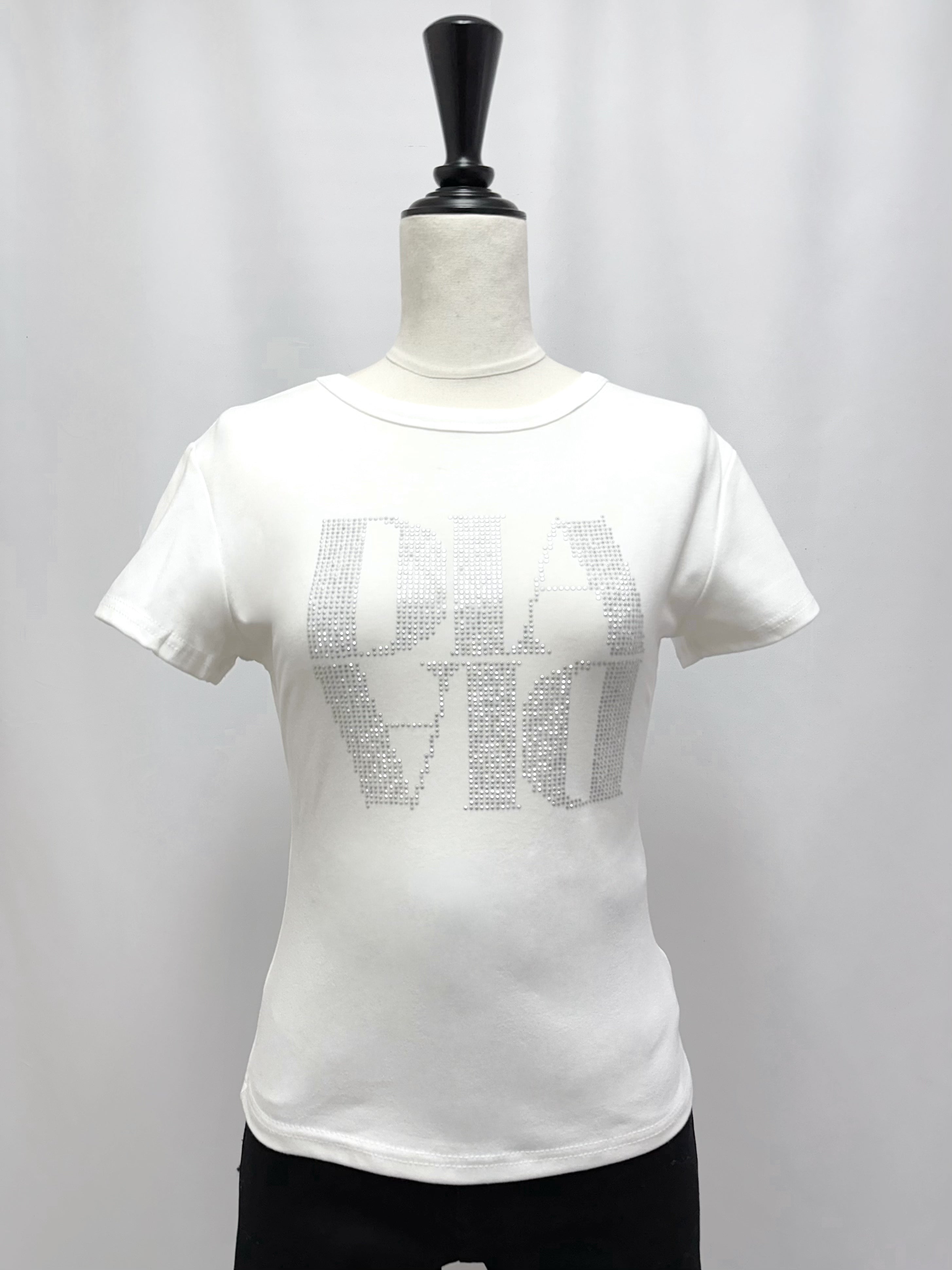 Rhinestone message mini Tee