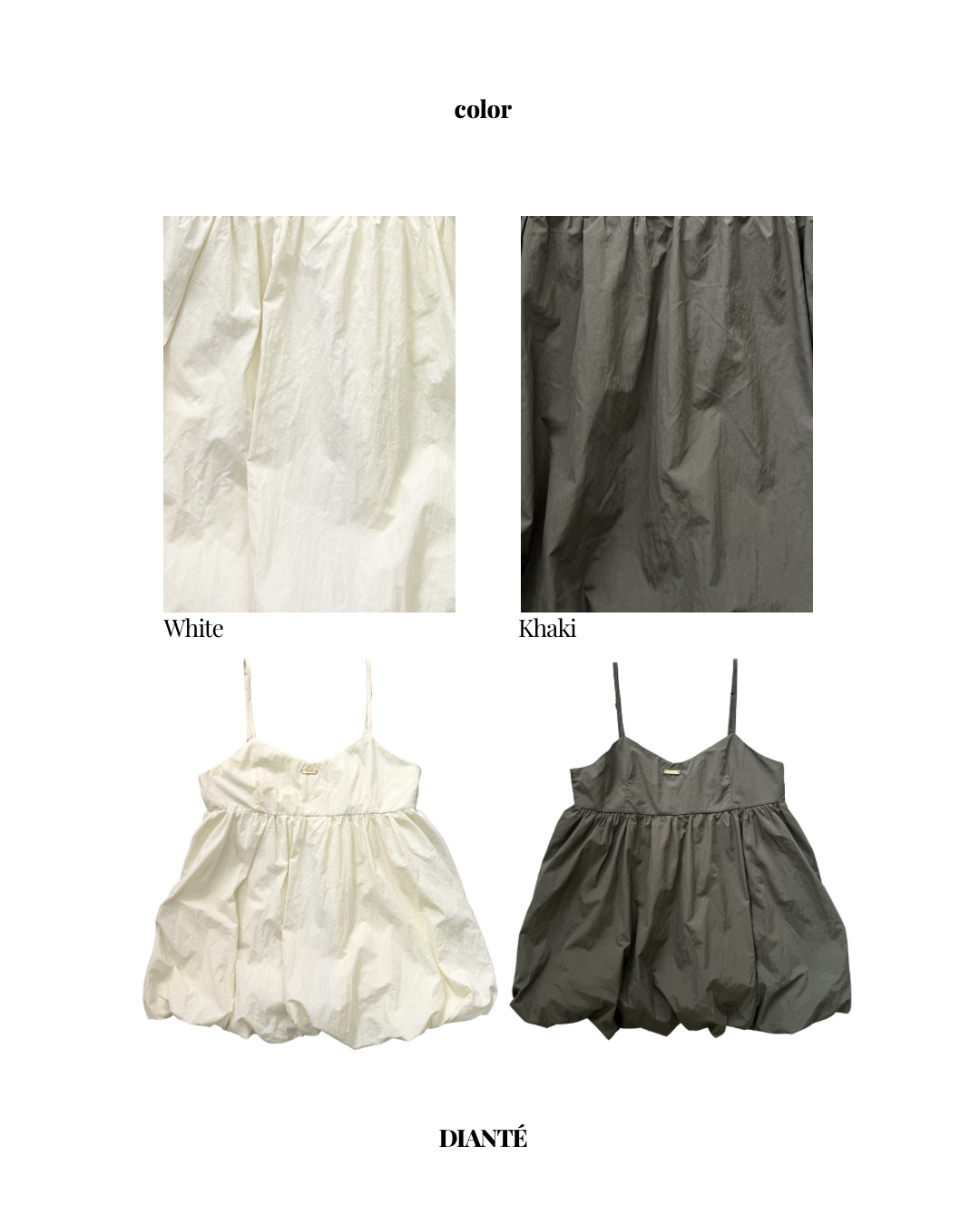Balloon camisole mini dress