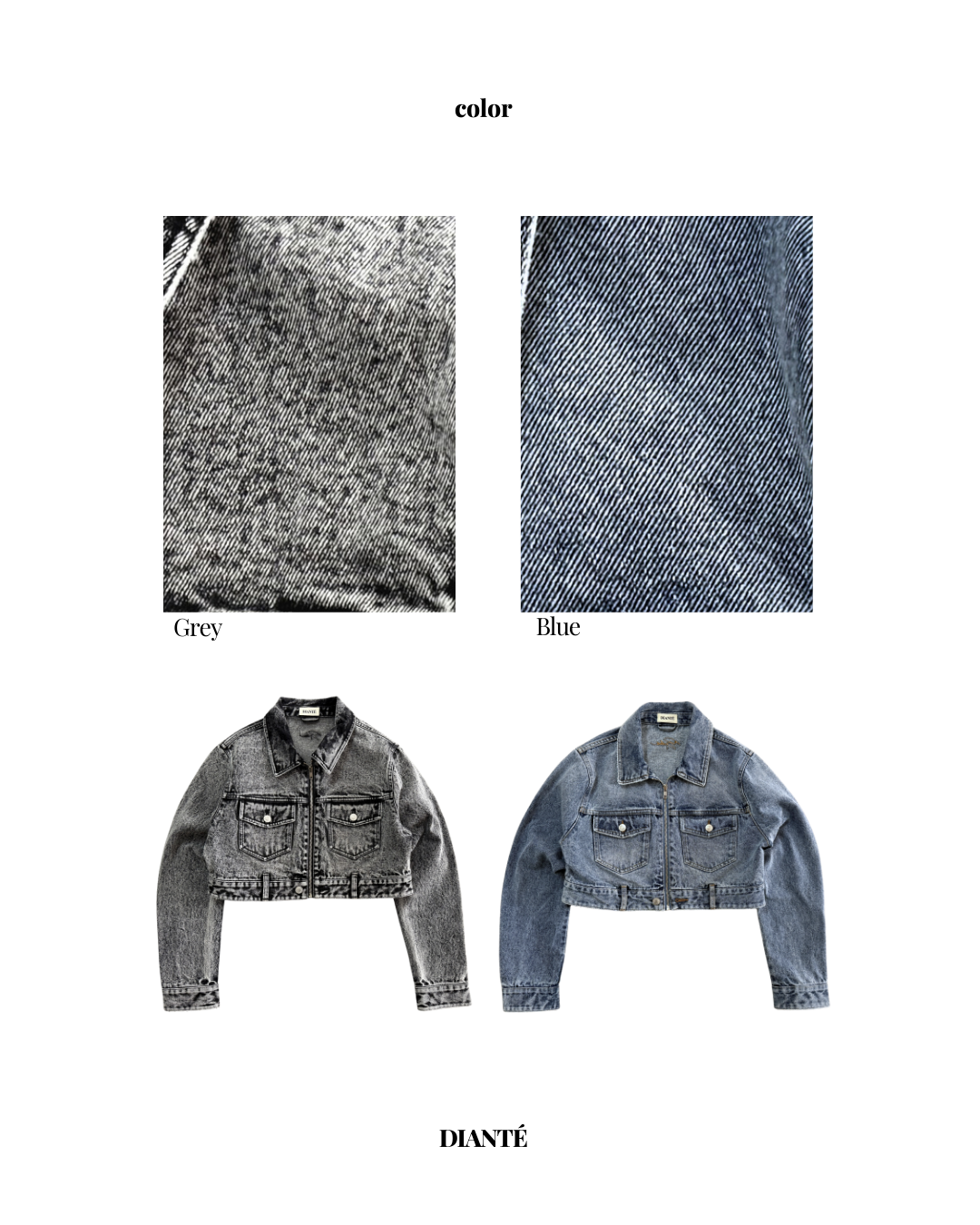 Fade denim zip up jacket