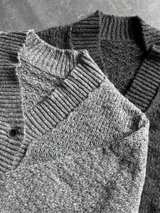 Melange over knit cardigan