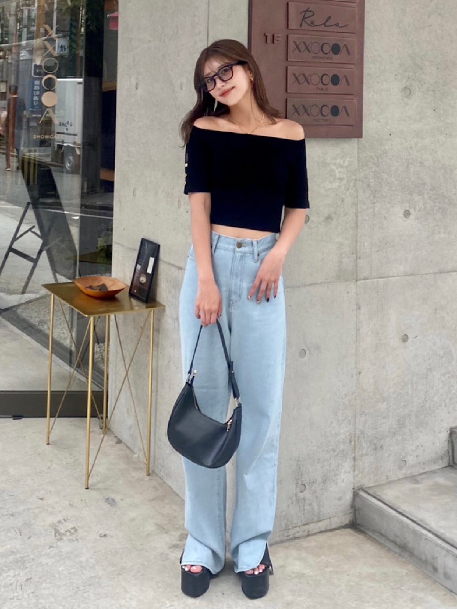 Design half sleeve off shoulder tops