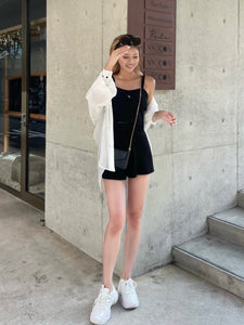 Knit logo camisole with inner bra