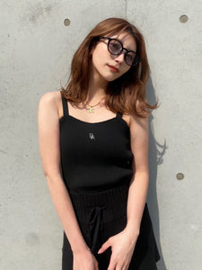 Knit logo camisole with inner bra