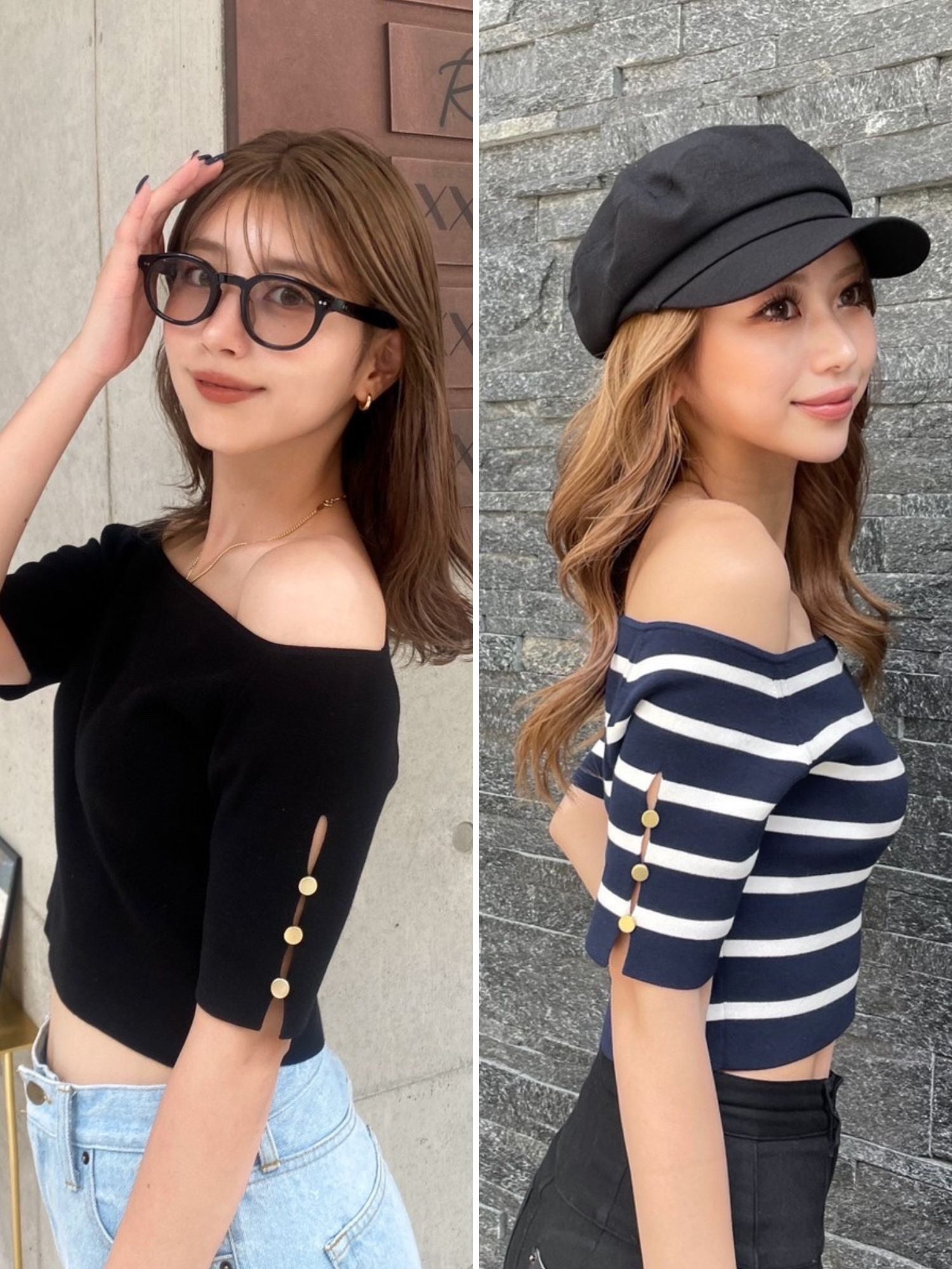 Design half sleeve off shoulder tops