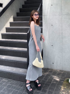 Cut maxi dress  with inner bra