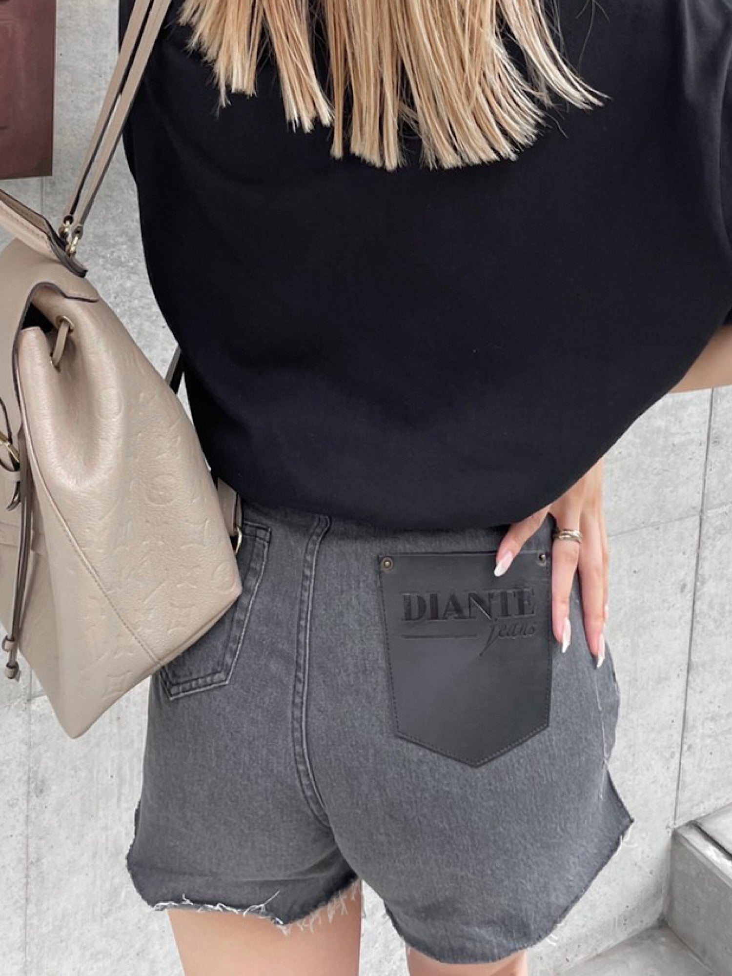 Leather pocket denim short pants | DIANTÉ (ディアンテ)公式通販サイト