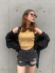 By color american sleeve tops