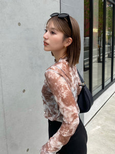 Melt color tulle sheer tops