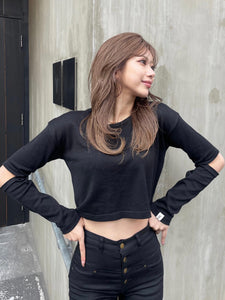 Cut out long sleeve Tee