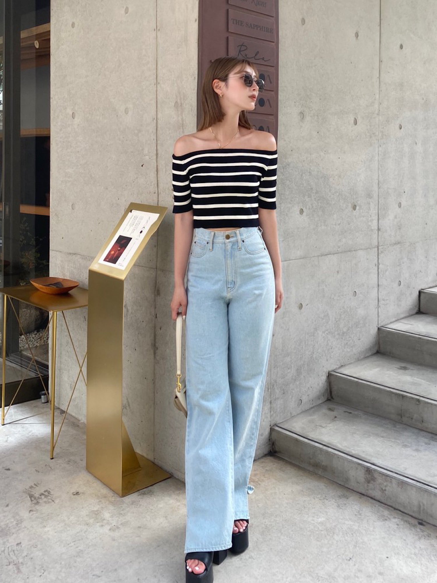 Design half sleeve off shoulder tops