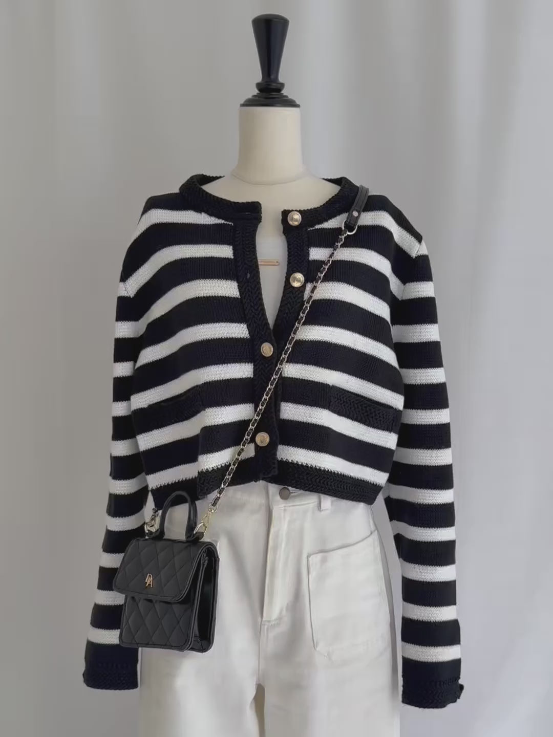 Gold button bulky knit cardigan | DIANTÉ (ディアンテ)公式通販サイト