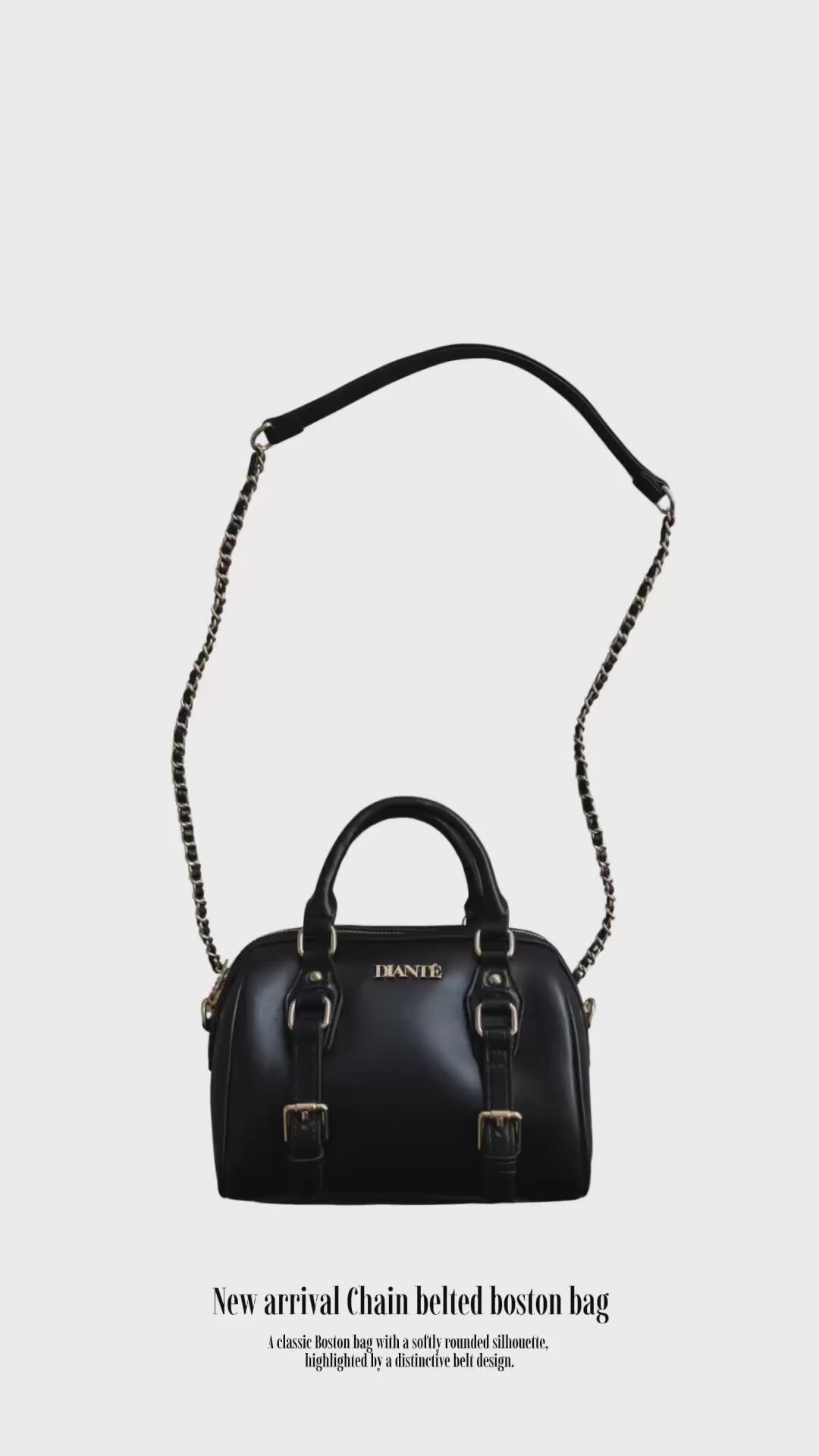 diante ショルダーバッグ Chain belted boston bag | DIANTÉ (ディアンテ)公式通販サイト