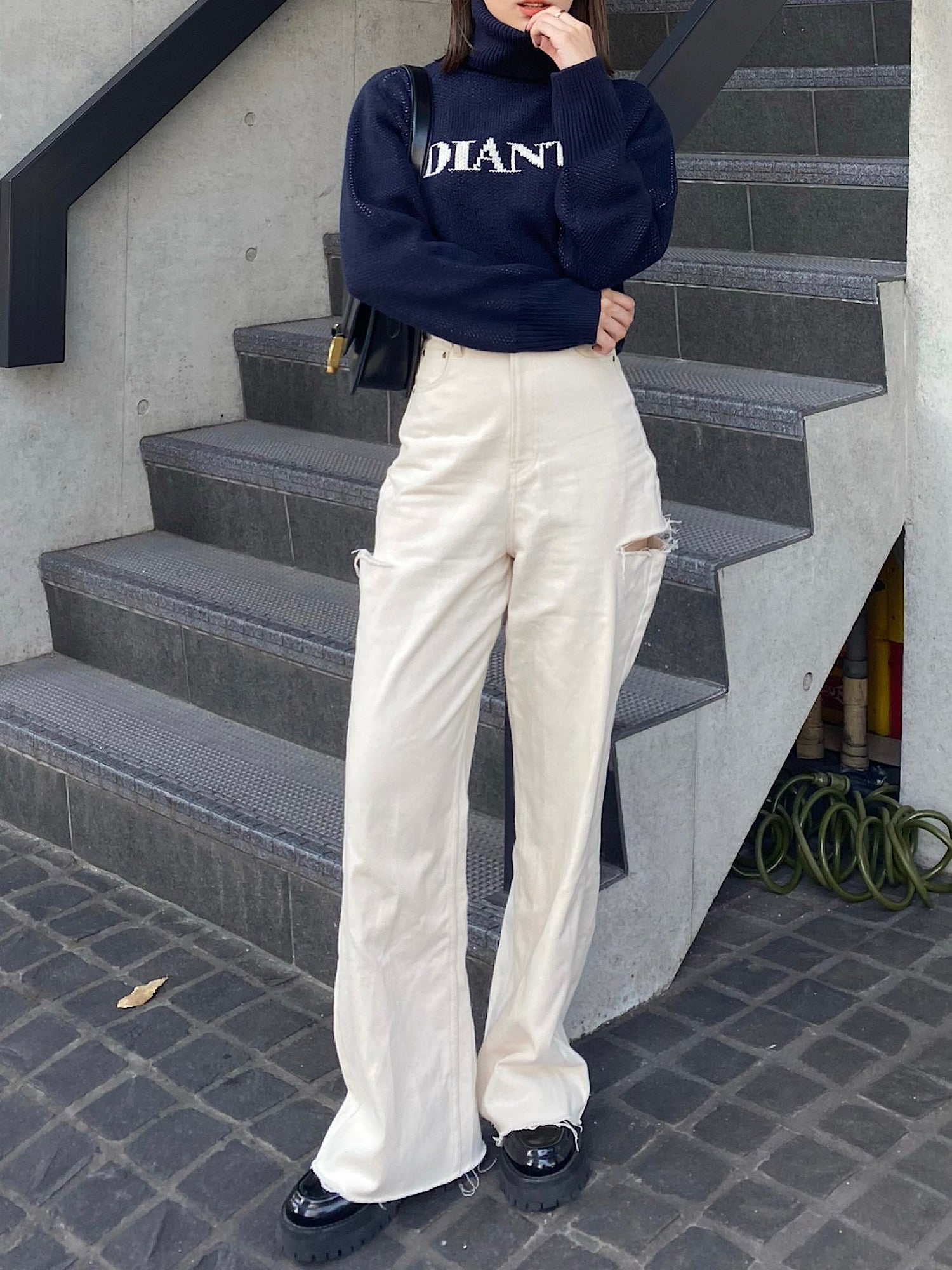 Original logo jacquard knit