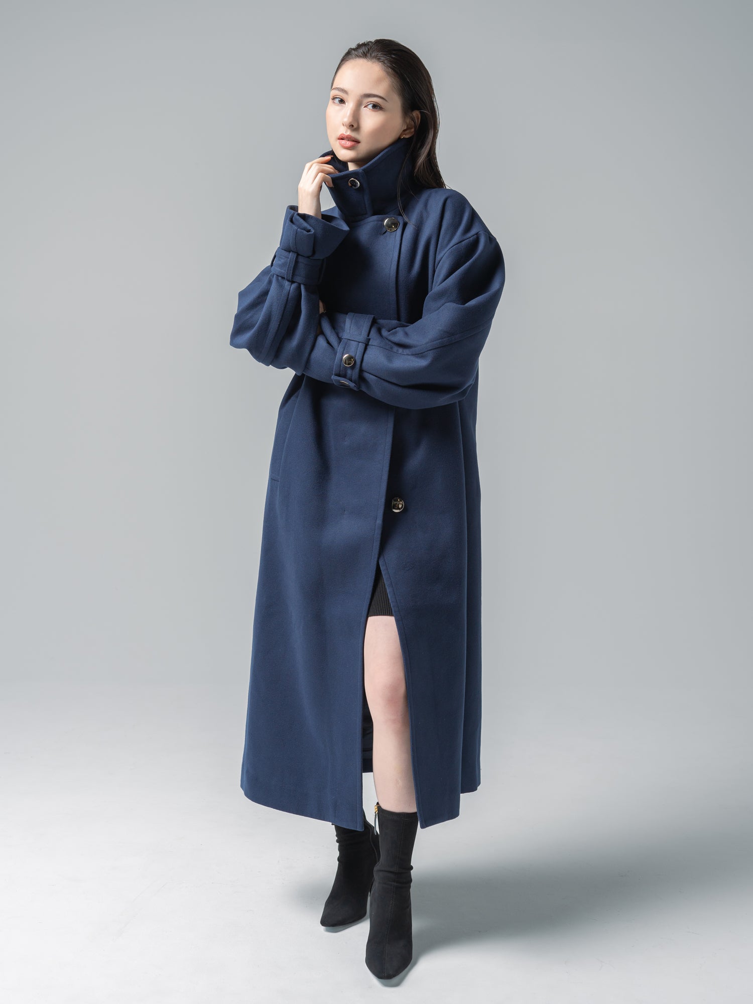 2way big collar coat