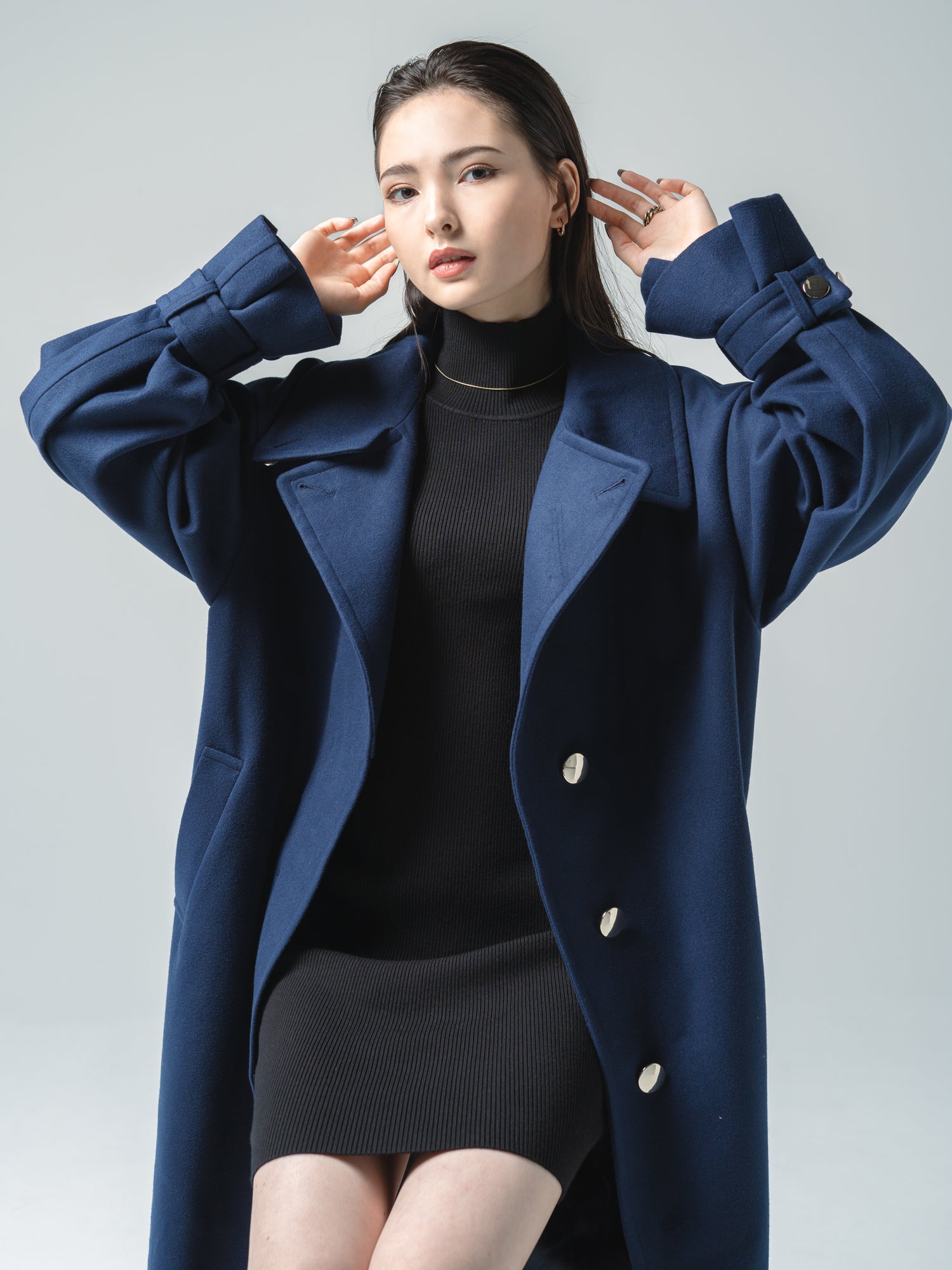 2way big collar coat