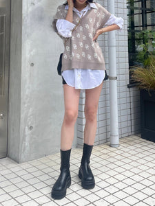 Monogram loose vest