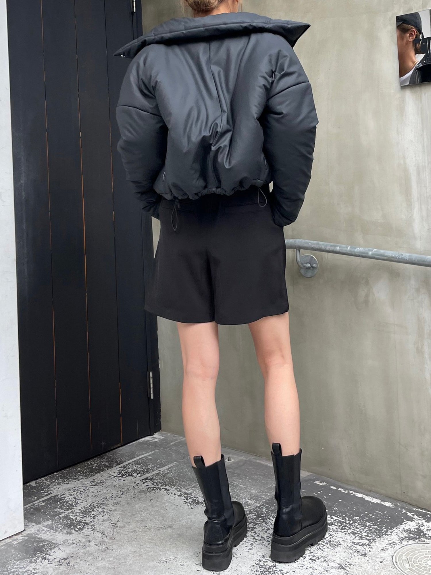 Inner pattern down jacket