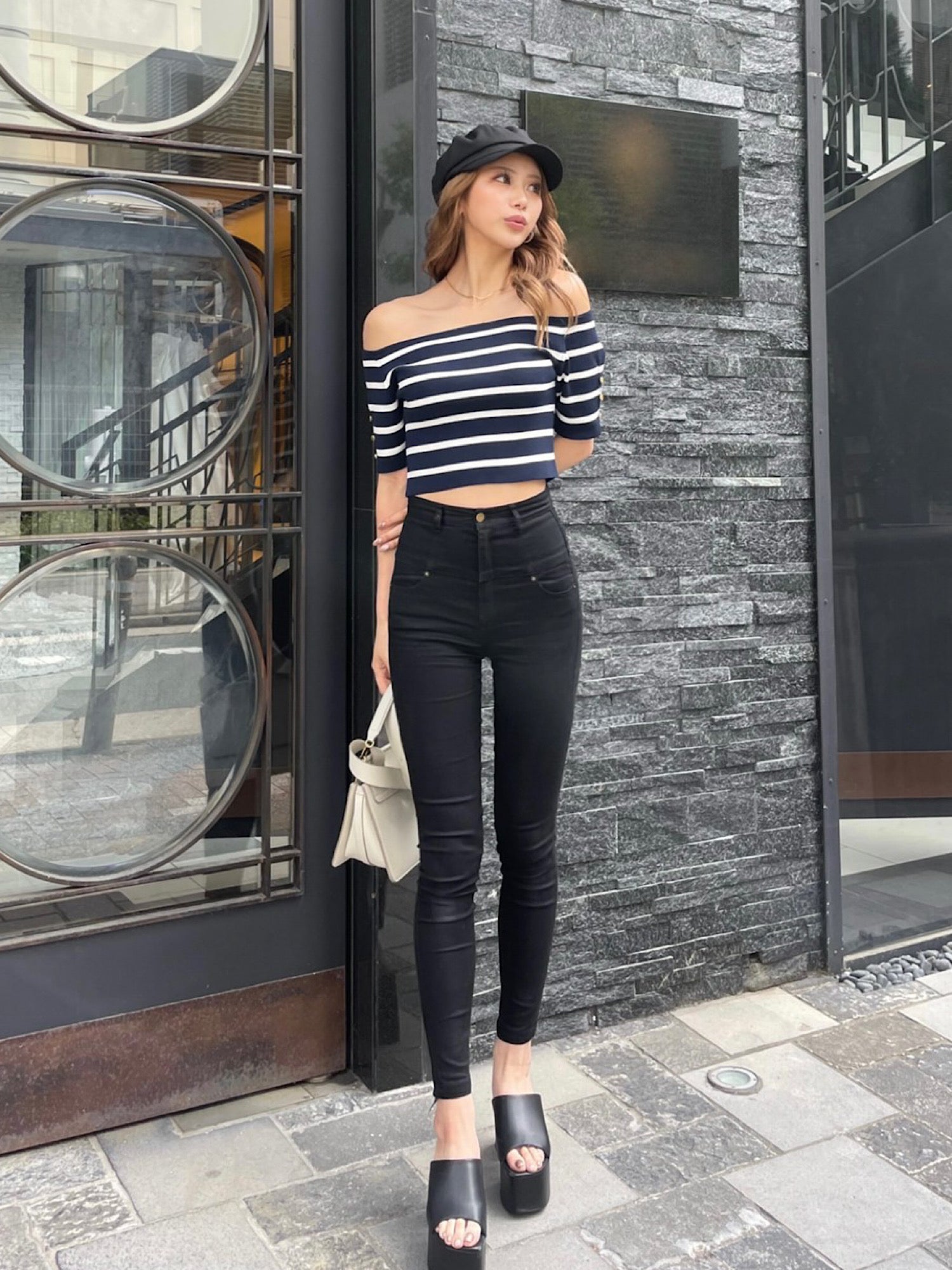 Design half sleeve off shoulder tops