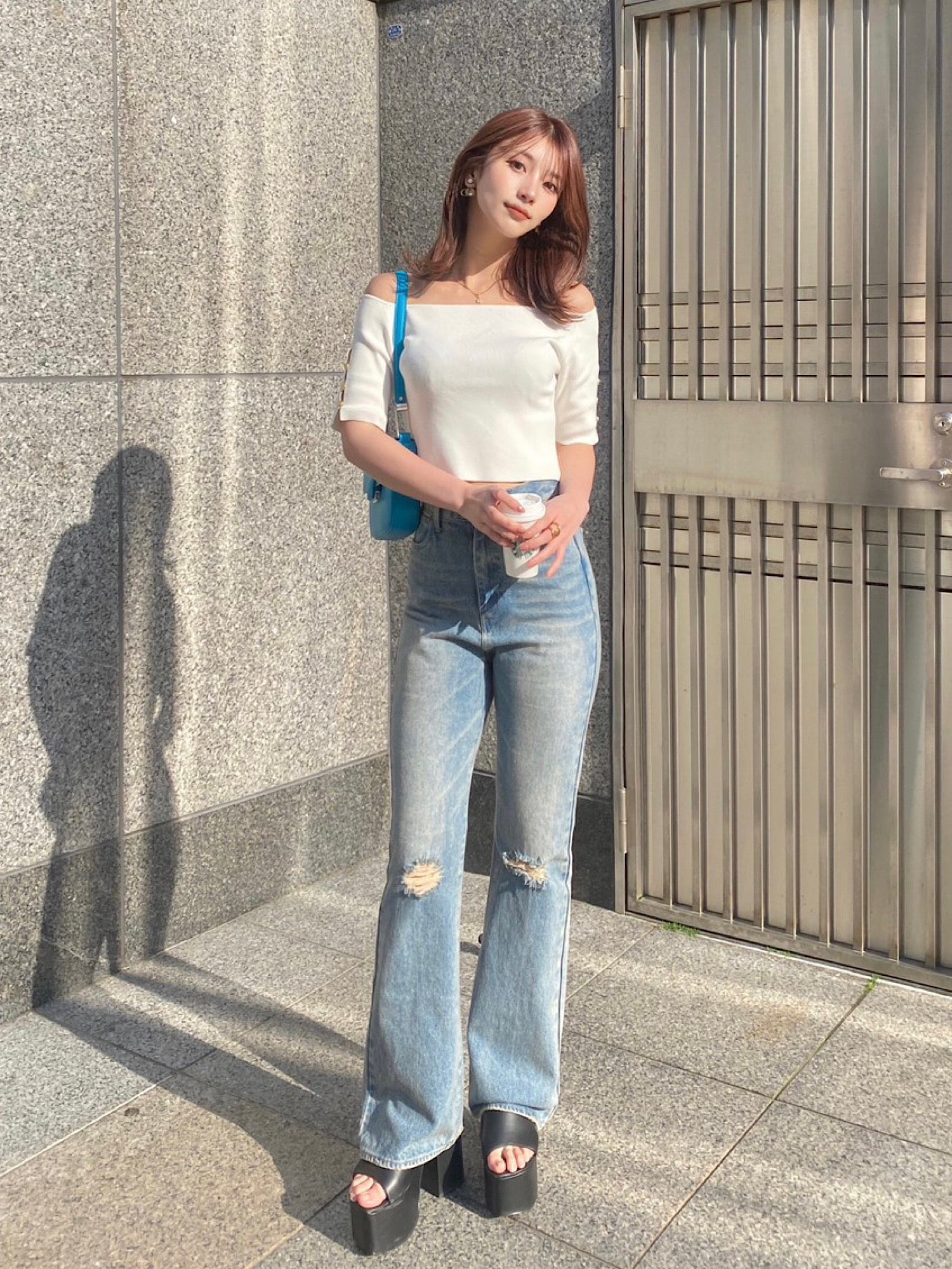 Design half sleeve off shoulder tops