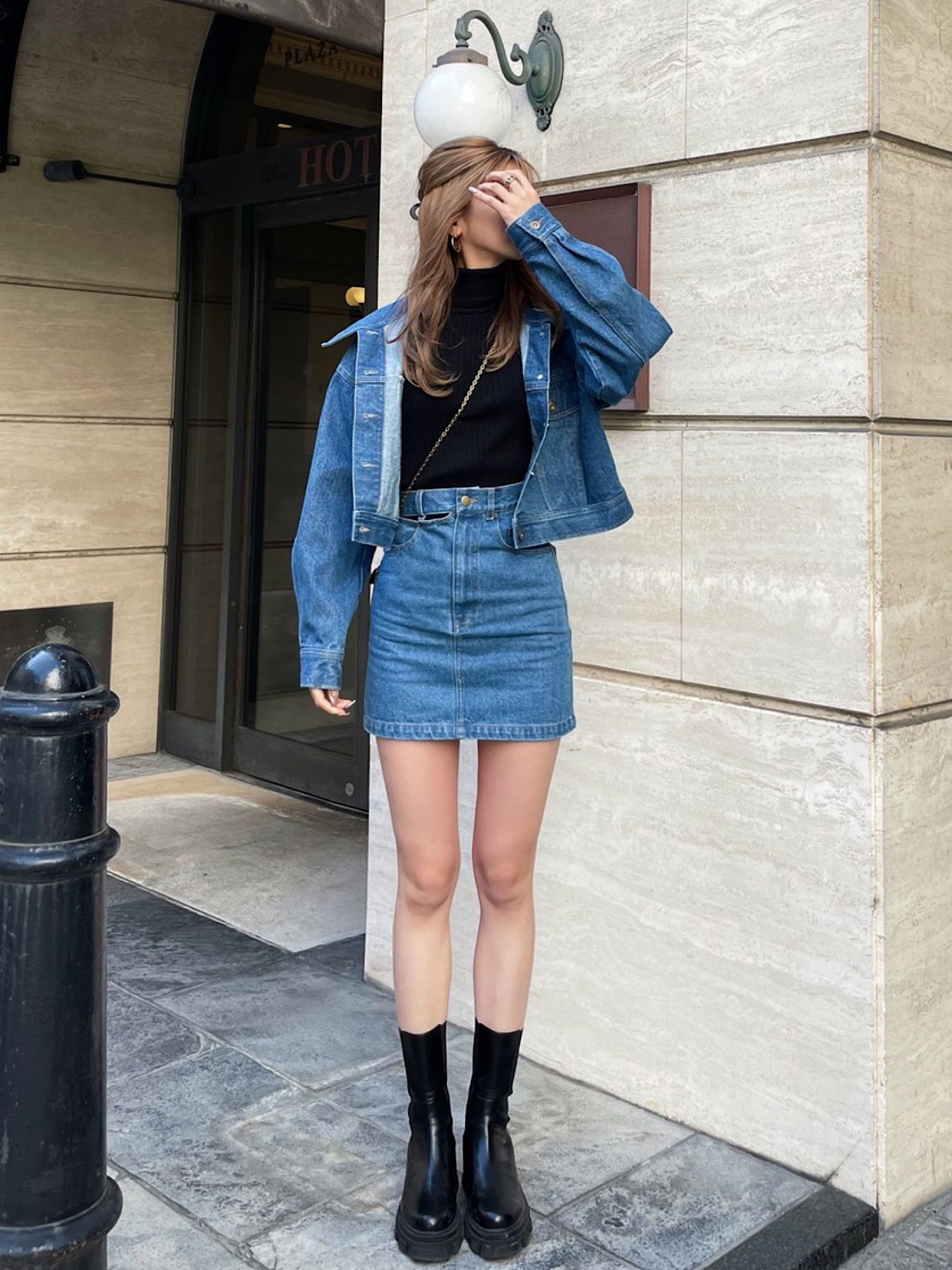 High waist denim mini skirt | DIANTÉ (ディアンテ)公式通販サイト