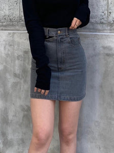 High waist denim mini skirt （SET UP着用可能）