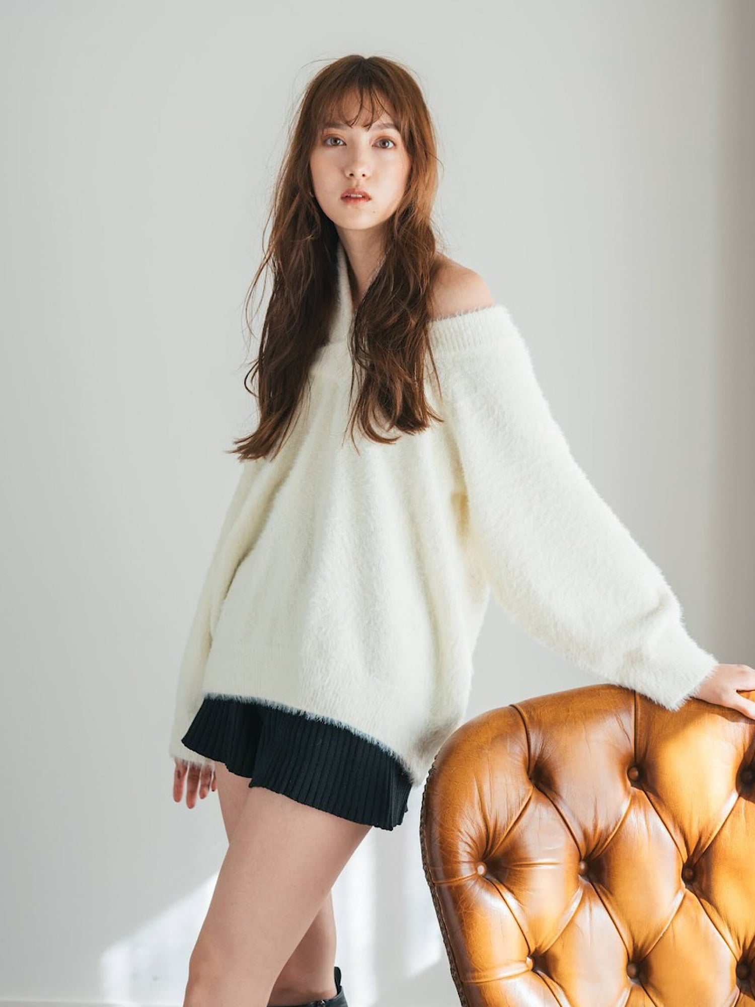 【2way着用可能】Halter neck knit