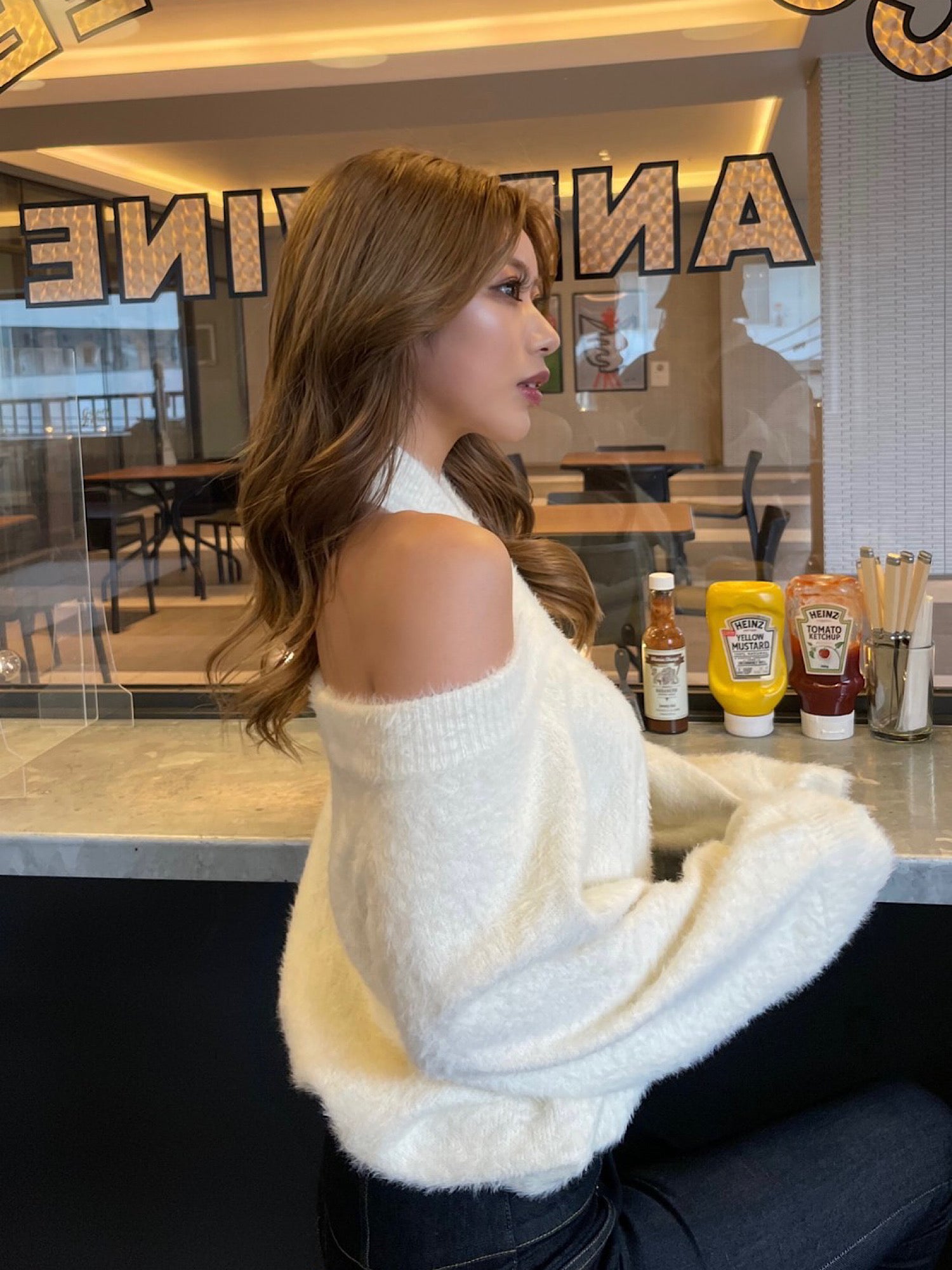 【2way着用可能】Halter neck knit