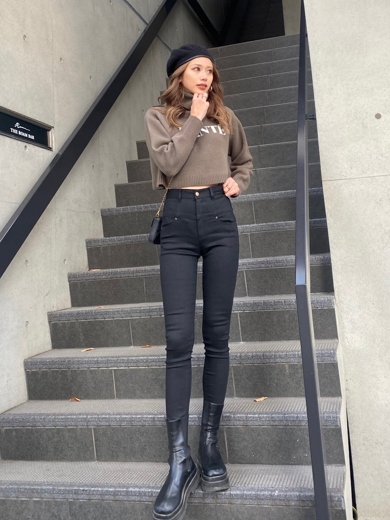 Original logo jacquard knit