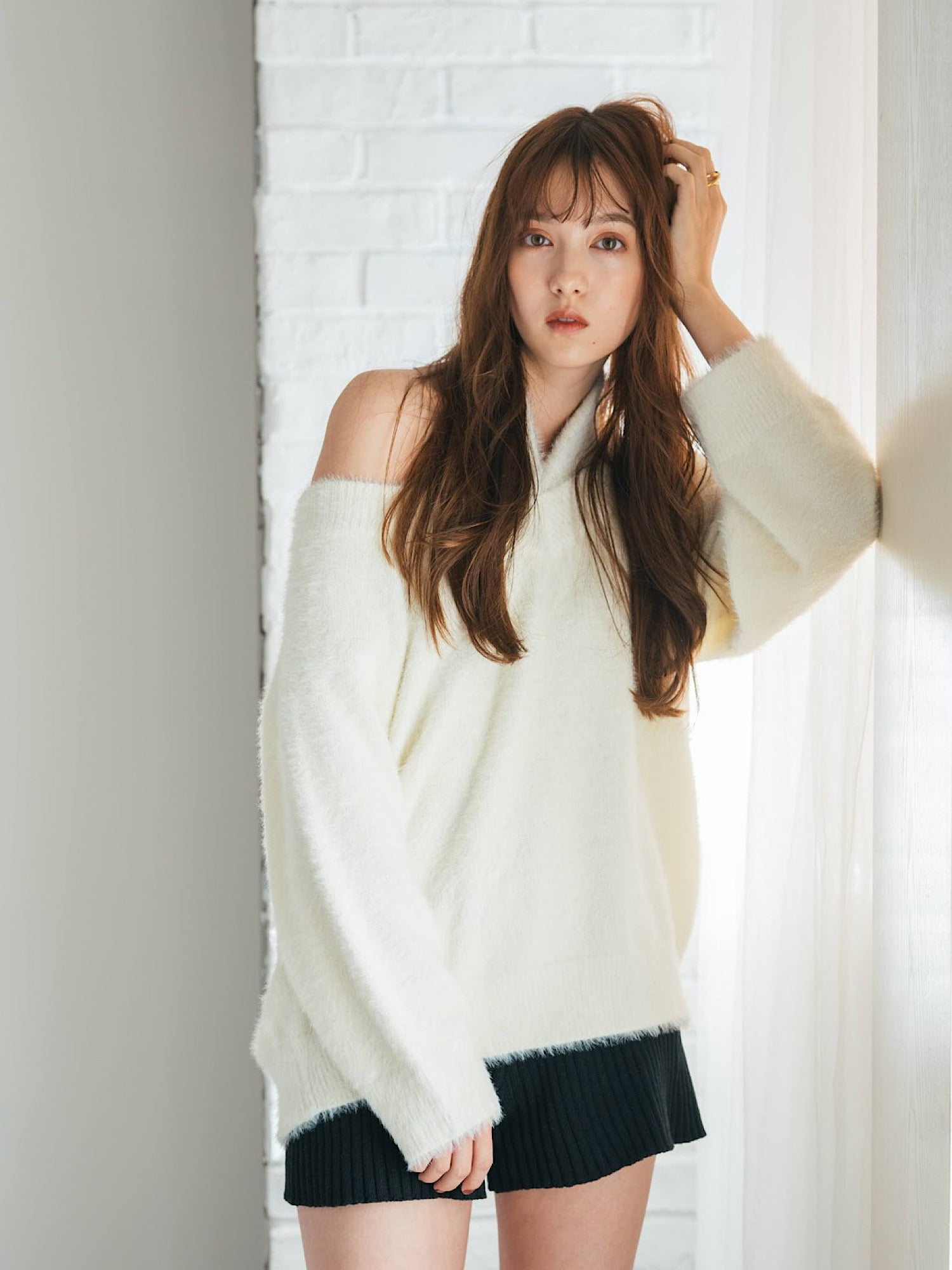 【2way着用可能】Halter neck knit