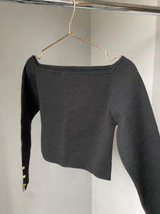 【予約】Design sleeve off shoulder tops（4月中旬～下旬発送予定）